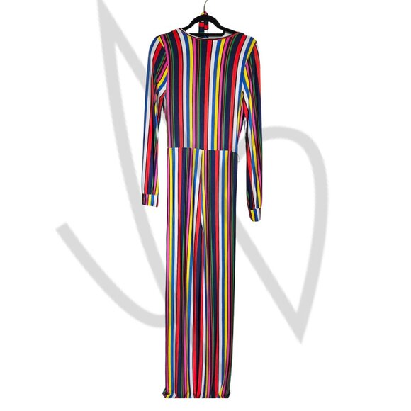 Fashion Nova Rainbow Stripe Wide-Leg Jumpsuit-XL - Picture 4 of 4